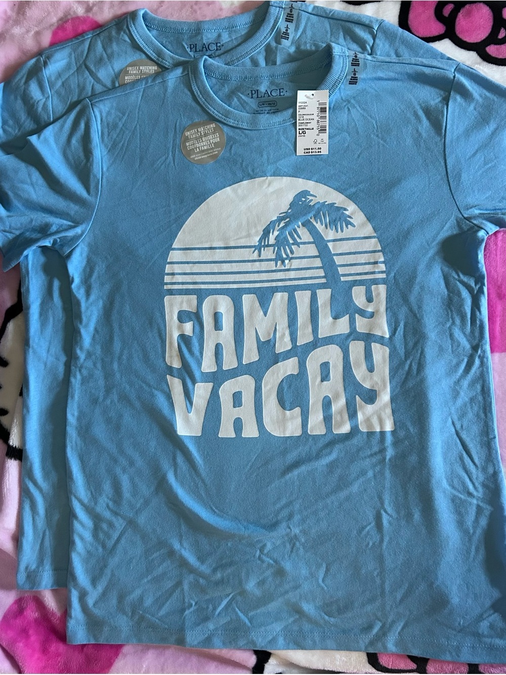 Place Light Blue 'Family Vacay' Graphic Tee